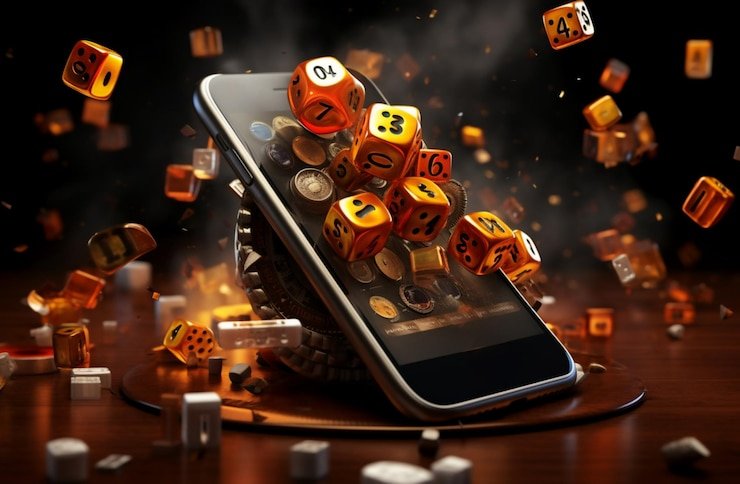 Lightning Dice live dealer studio with three dice and professional croupier